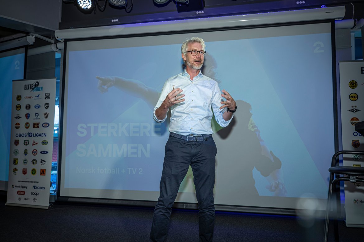 Olav Sandnes fra TV2 fortalte om deres planer for samarbeidet med norsk fotball fra 2023