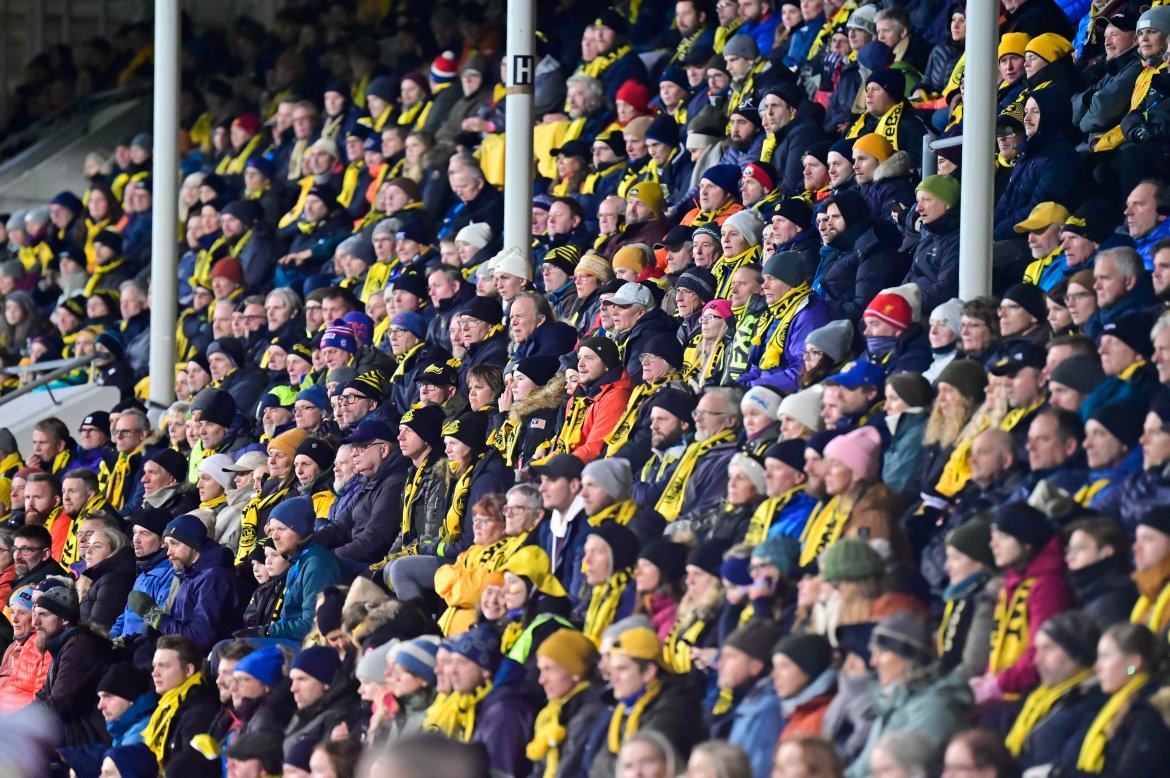 Massevis av folk hadde tatt turen til Aspmyra når Bodø/Glimt slo Sandefjord 1-0.